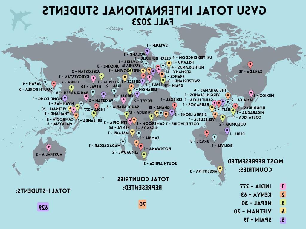 Fall 2023 Total iStudents Map